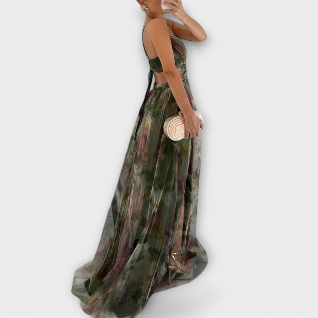 Robe Maxi Annai Mesh - Élégante et Sculptante