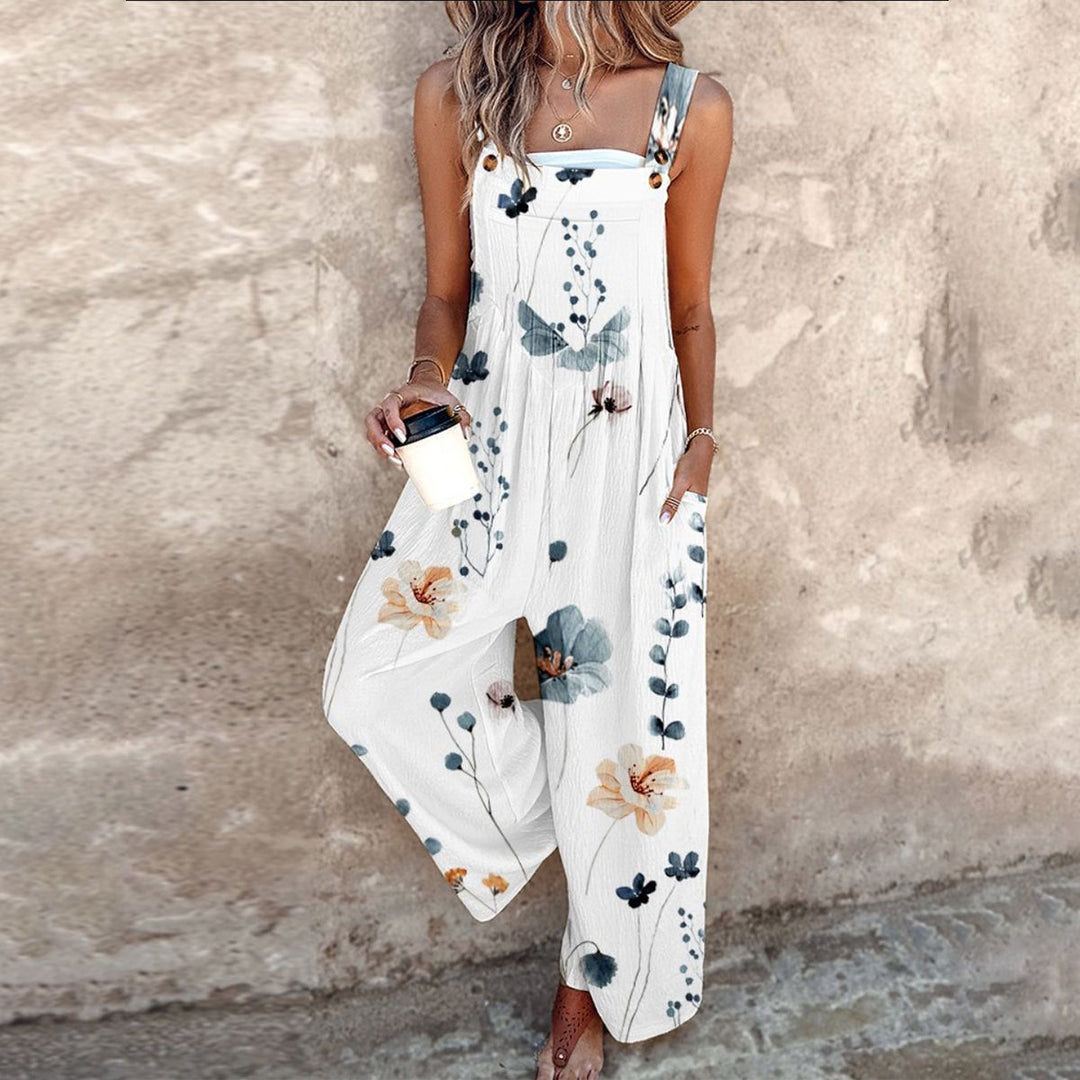 Pantalon à Bretelles Imprimé
