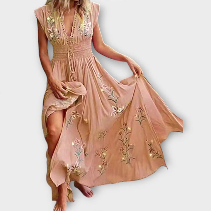 Felizia – Robe Boho avec Broderie Envoûtante