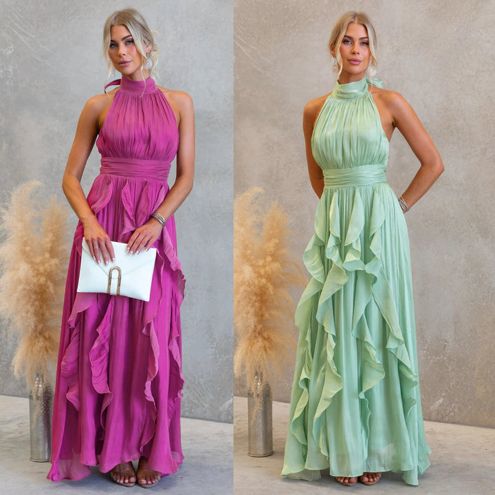 Robe Maxi à Volants Celestia