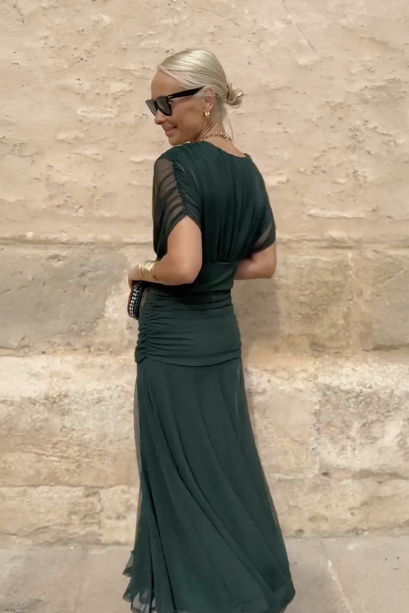 ANA | ROBE MAXI PLISSEE ÉLÉGANTE