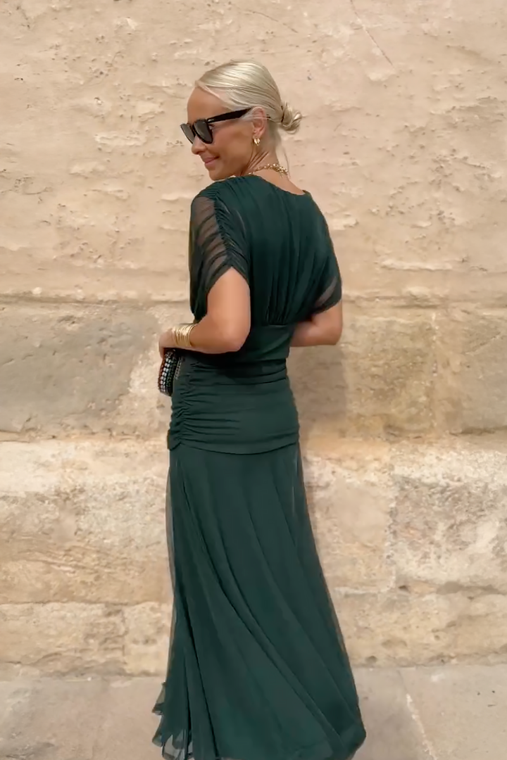 ANA | ROBE MAXI PLISSEE ÉLÉGANTE