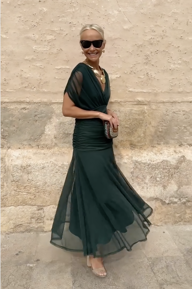 ANA | ROBE MAXI PLISSEE ÉLÉGANTE