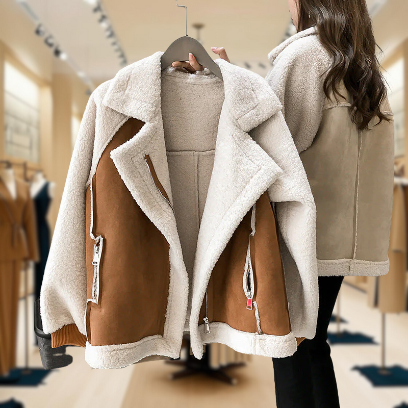 Erin - Veste en Fausse Fourrure à Zip