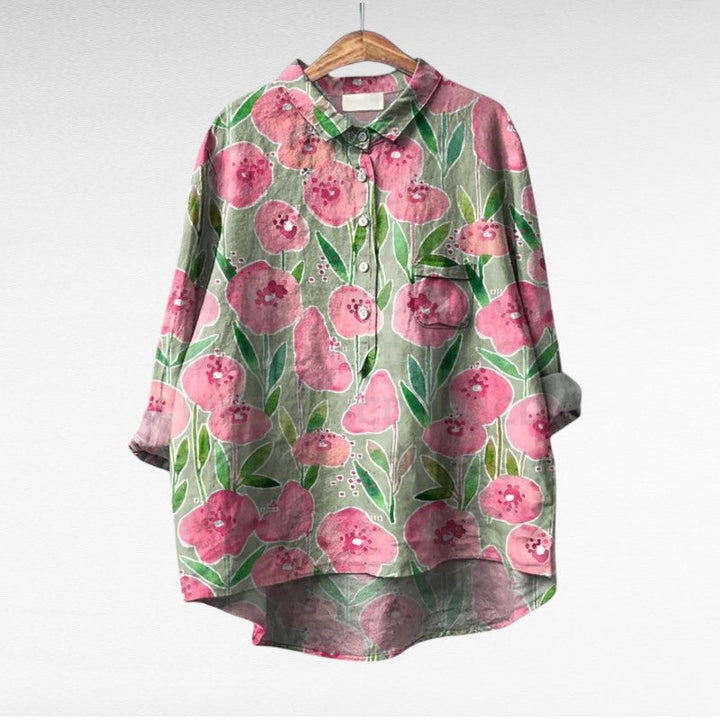 Thérèse | Élégante Blouse d'Été en Lin