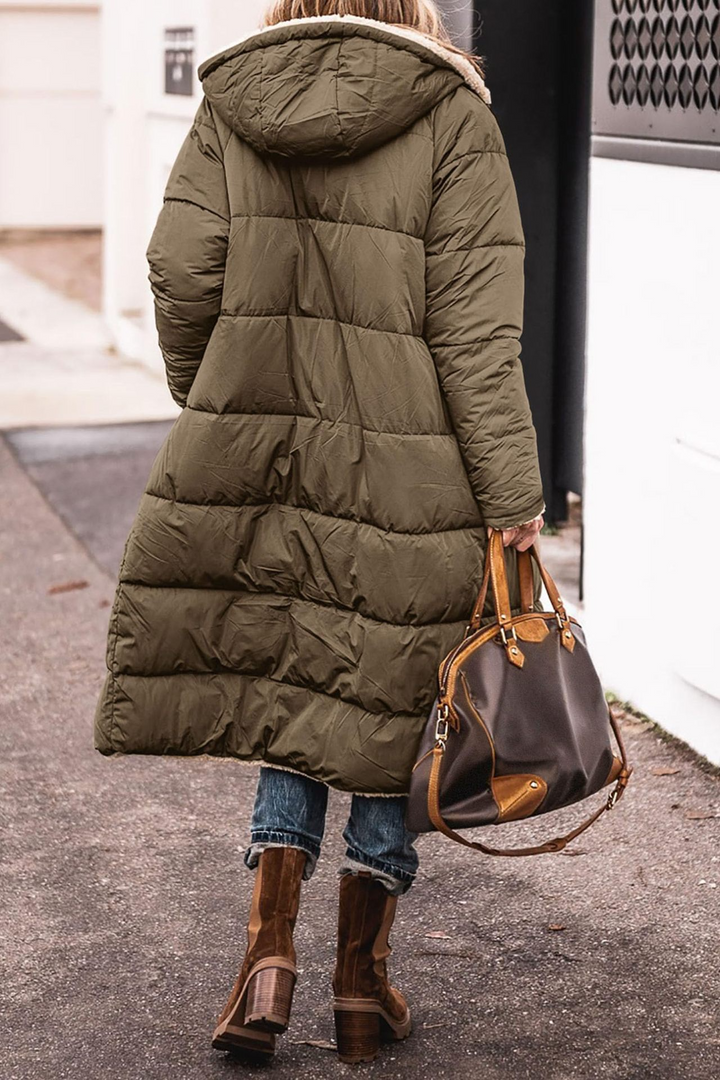 Johna – Manteau Sherpa Réversible Luxe