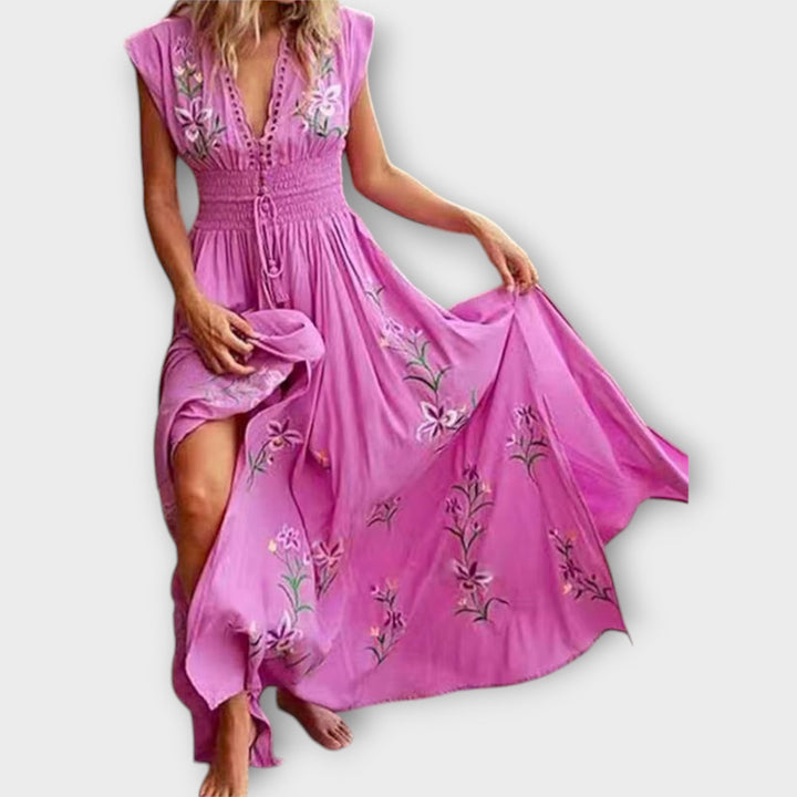 Felizia – Robe Boho avec Broderie Envoûtante