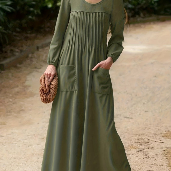 Ella | Robe Longue Élégante à Manches Longues