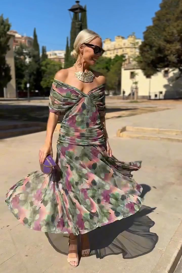 ANA | ROBE MAXI PLISSEE ÉLÉGANTE