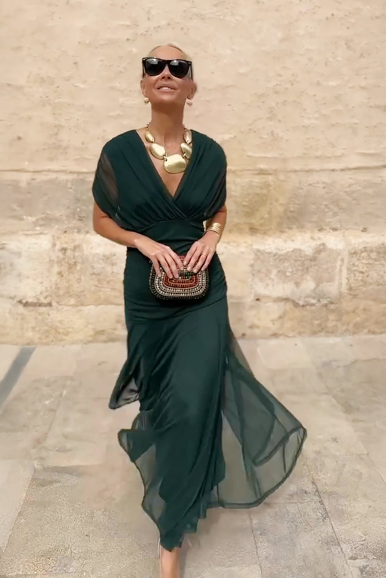 ANA | ROBE MAXI PLISSEE ÉLÉGANTE