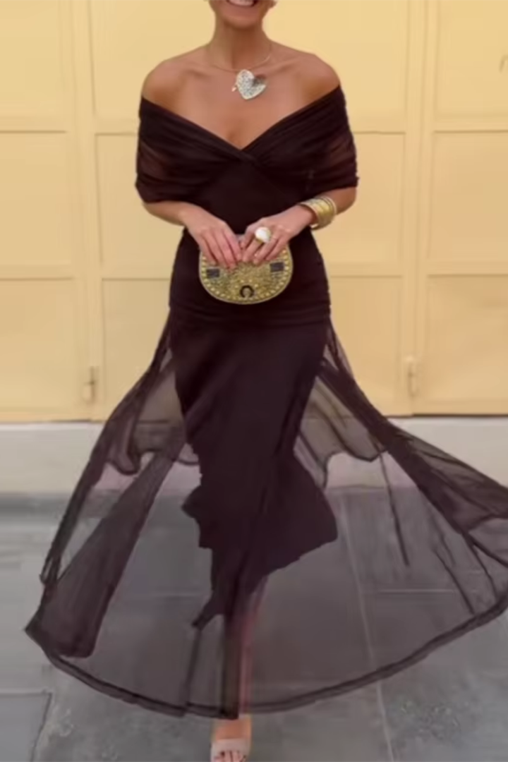 ANA | ROBE MAXI PLISSEE ÉLÉGANTE