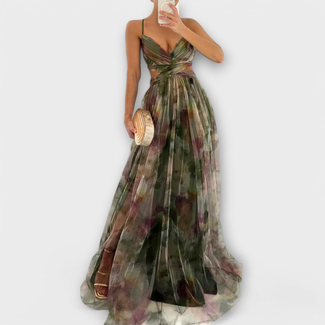 Robe Maxi Annai Mesh - Élégante et Sculptante