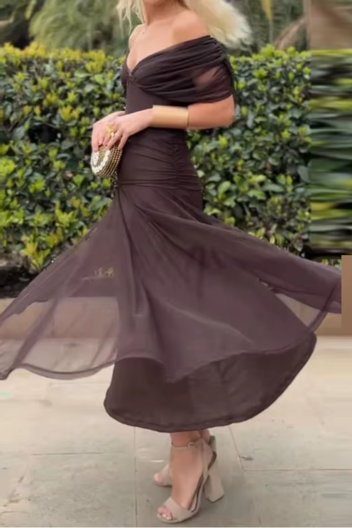 ANA | ROBE MAXI PLISSEE ÉLÉGANTE