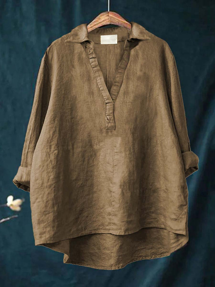 Andrea | Élégante Blouse d'Été en Lin