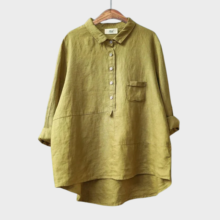 Elvie | Blouse Élégante en Lin pour l'Été