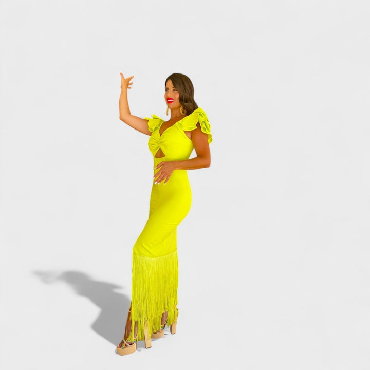 Lúcia - Robe flamenco néon