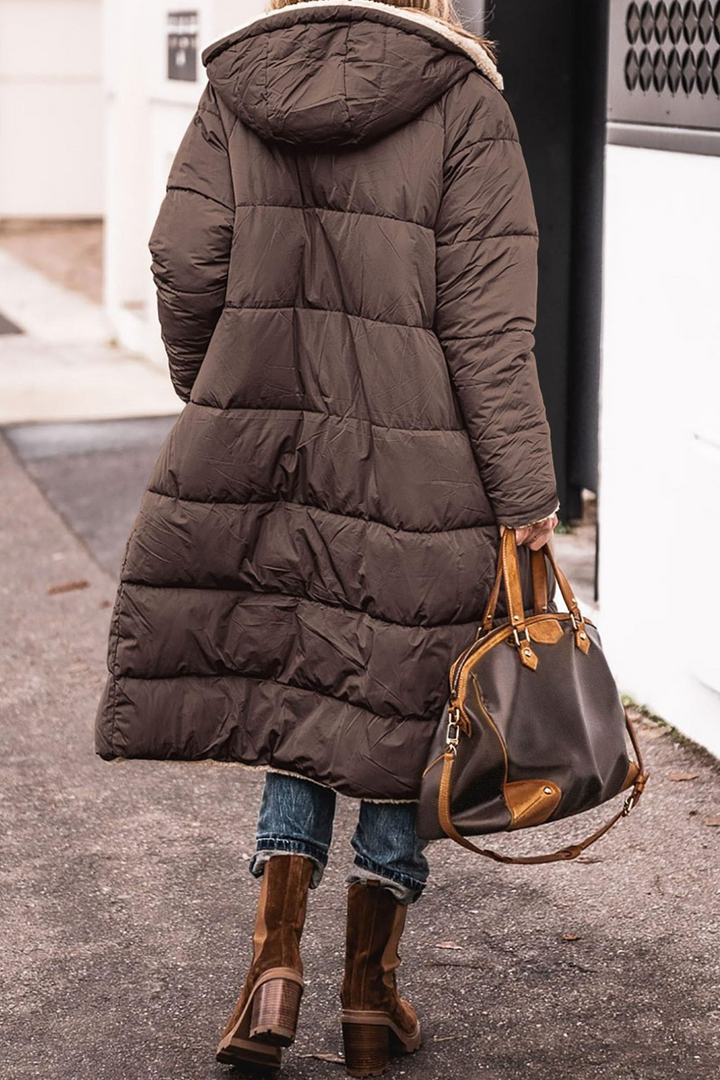Johna – Manteau Sherpa Réversible Luxe