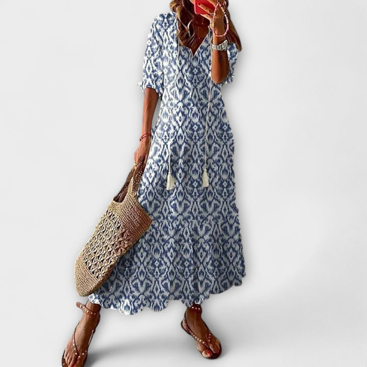 Anna – Robe d'été bohémienne pour femmes avec une silhouette fluide