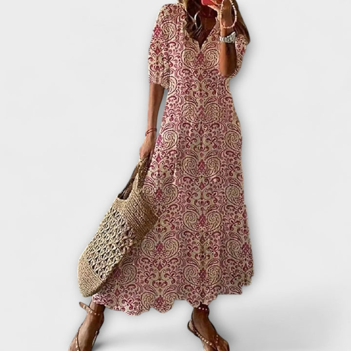 Anna – Robe d'été bohémienne pour femmes avec une silhouette fluide