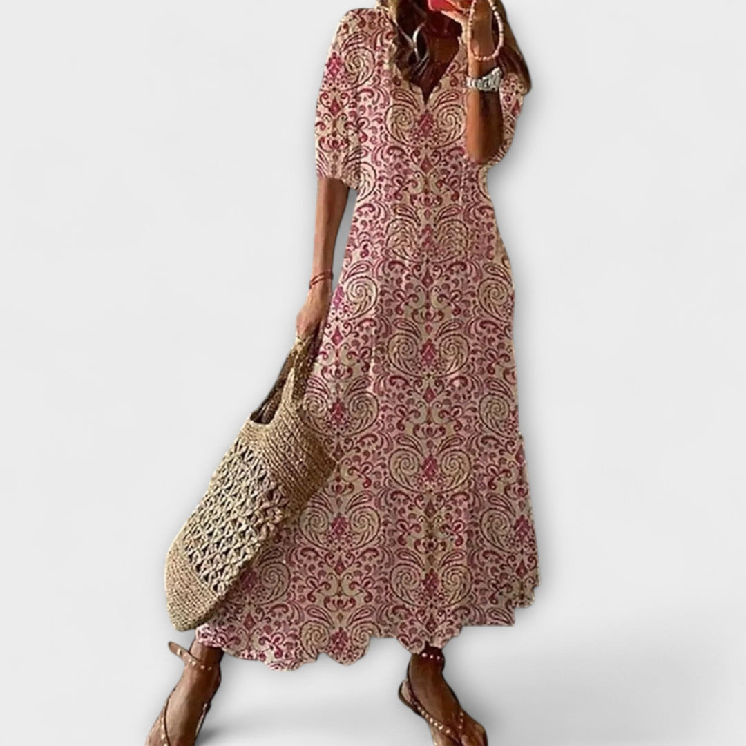 Anna – Robe d'été bohémienne pour femmes avec silhouette fluide