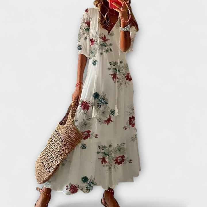 Anna – Robe d'été bohémienne pour femmes avec silhouette fluide