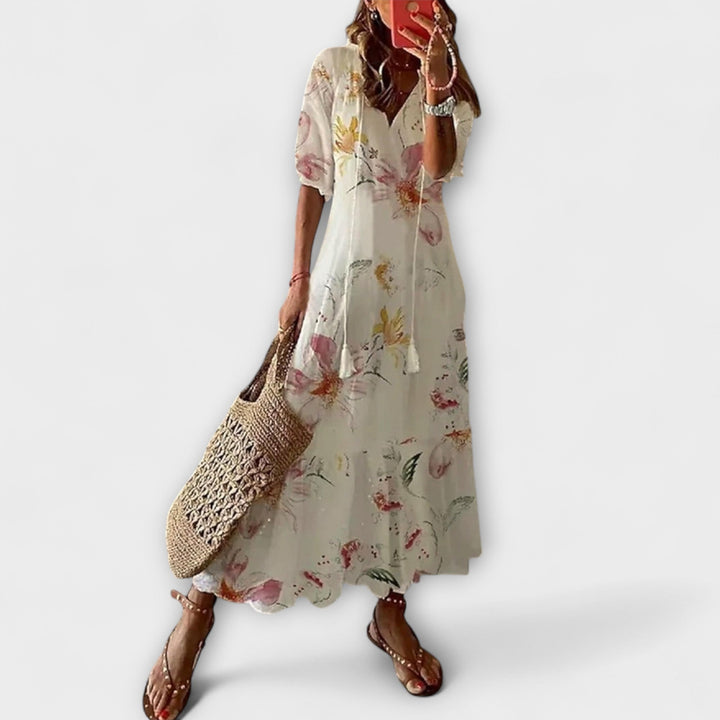 Anna – Robe d'été bohémienne pour femmes avec une silhouette fluide