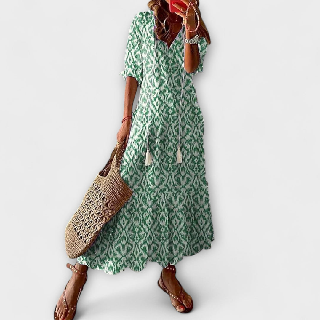 Anna – Robe d'été bohémienne pour femmes avec une silhouette fluide