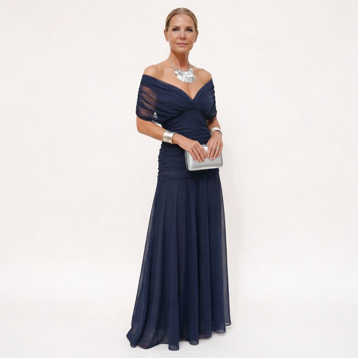 Velora™ | Robe Longue Fleurie avec Décolleté en V
