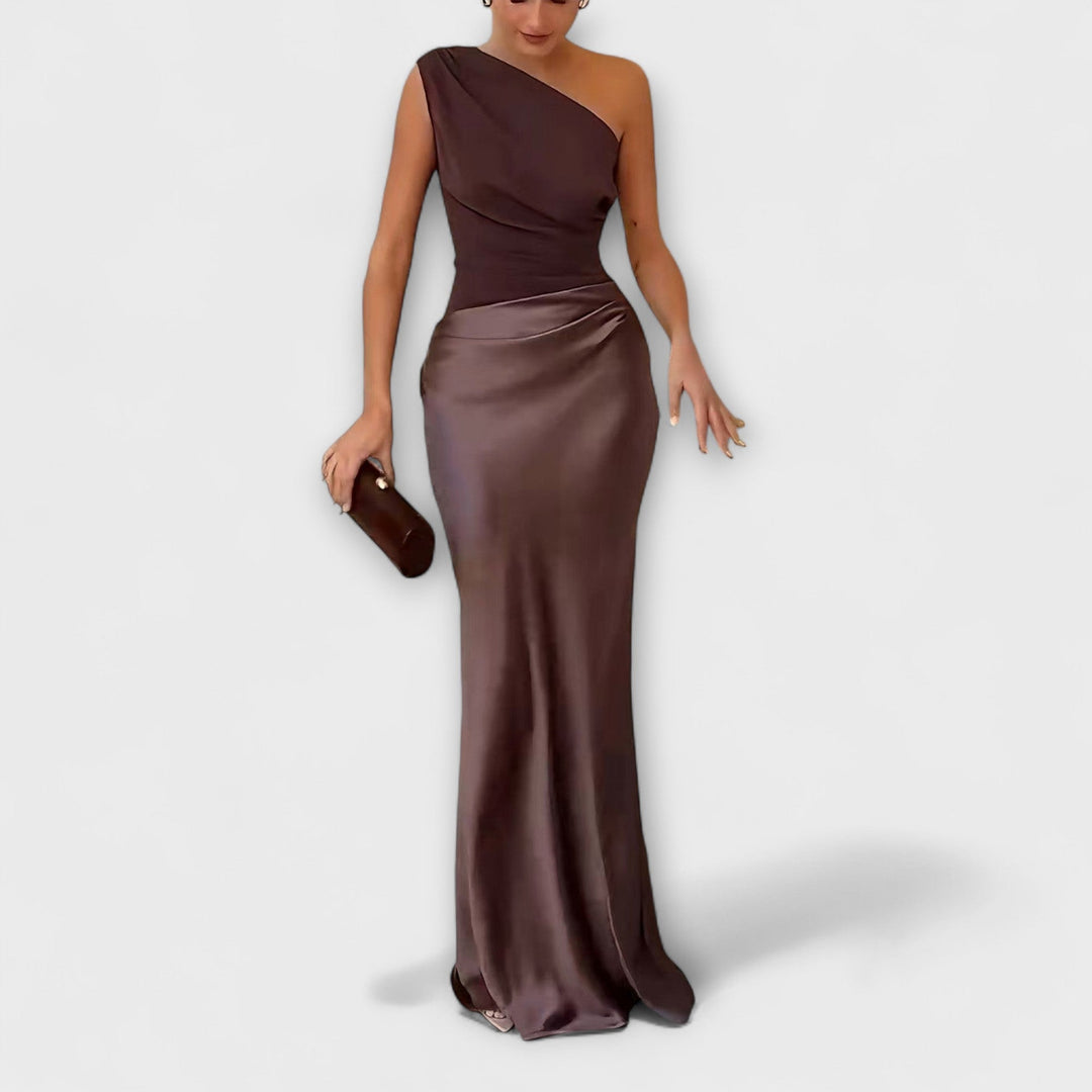 Luna - Robe asymétrique en satin
