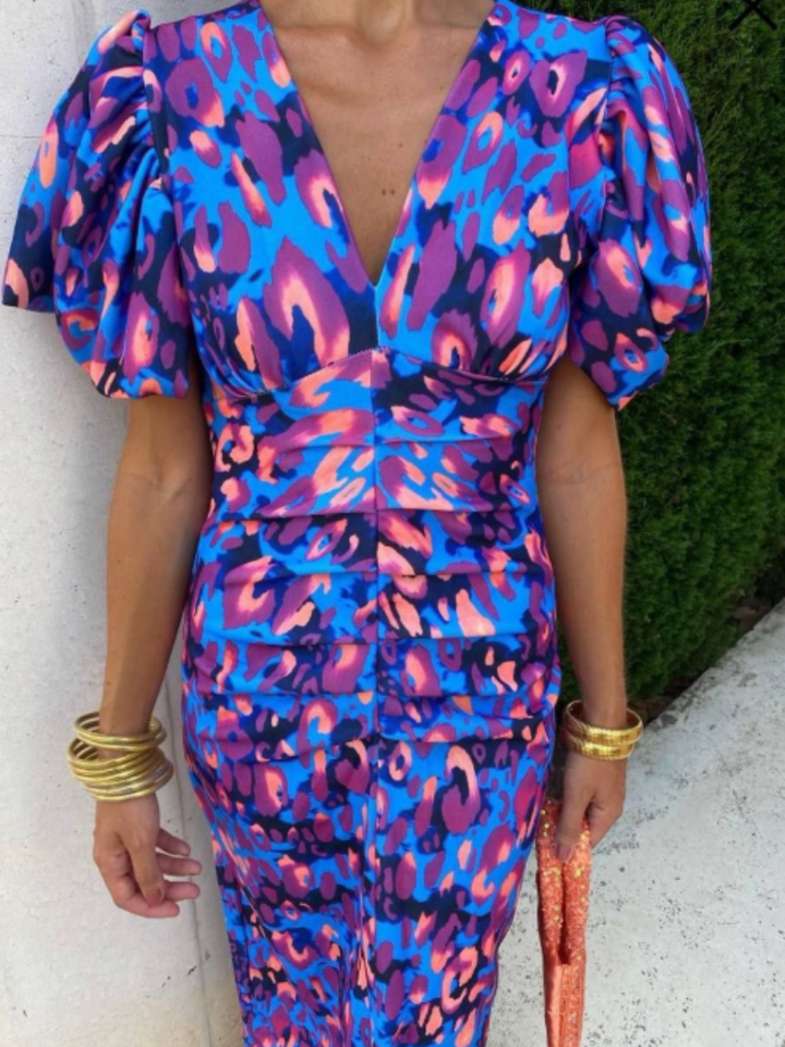 Robe Midi Plissée Vivante