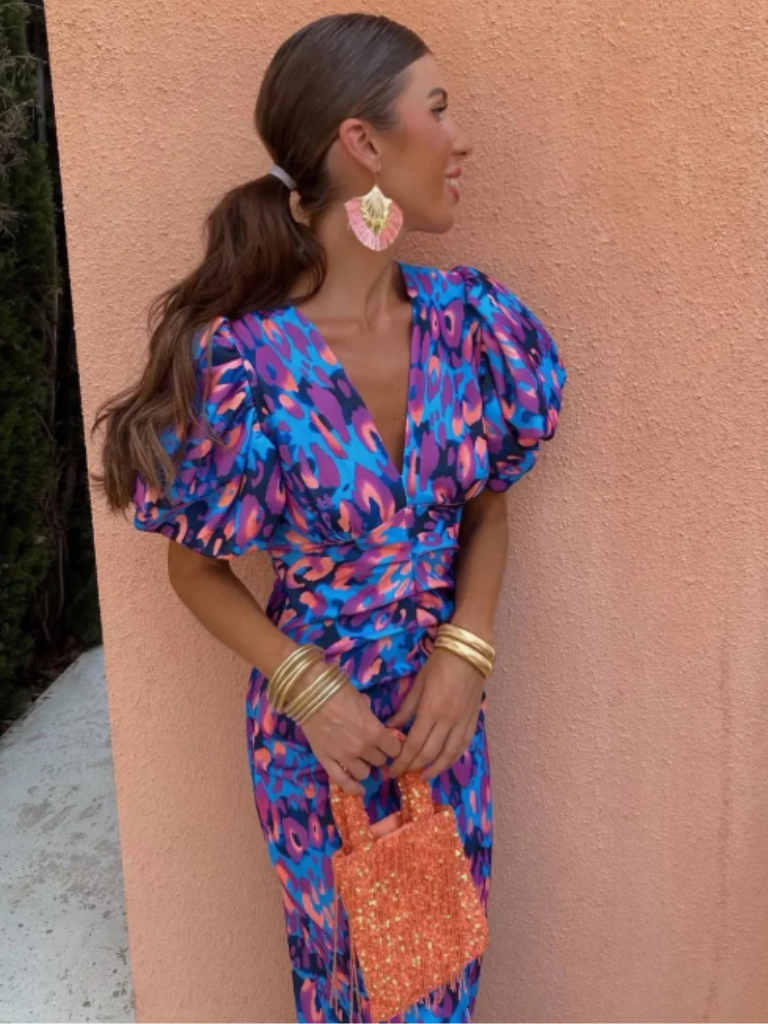 Robe Midi Plissée Vivante