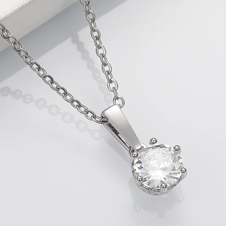 Collier Pendentif Classique en Zirconium