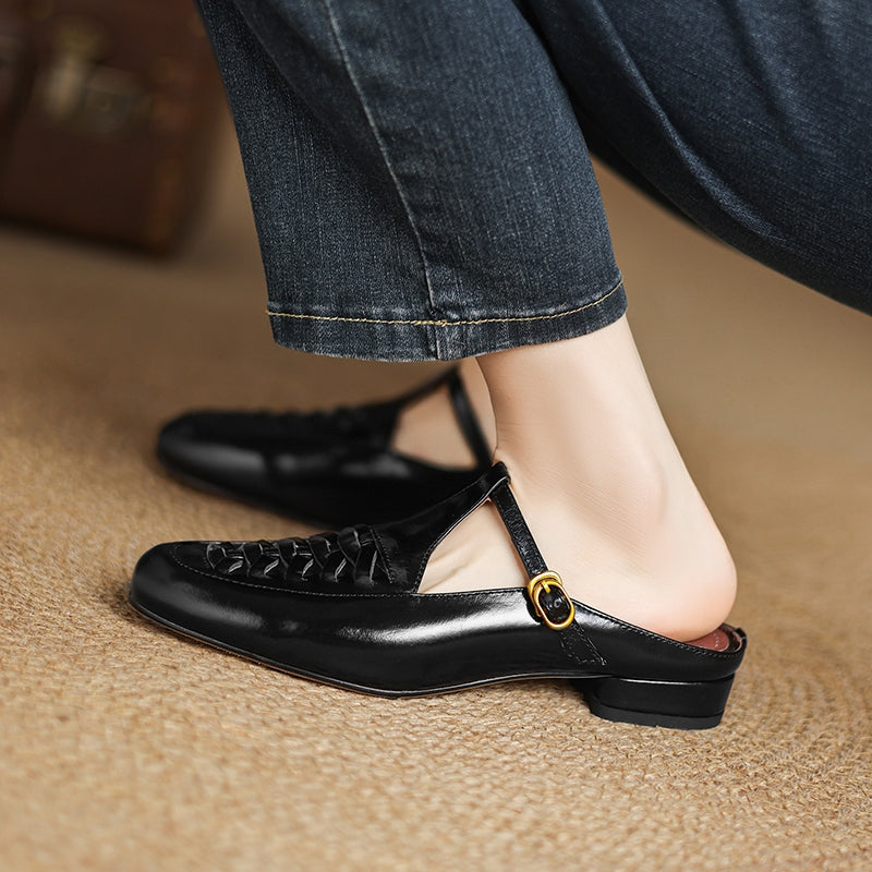 Elya | Mules en Cuir Véritable (presque épuisées)