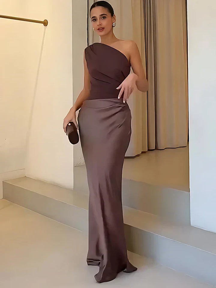 Robe Maxi avec Culpabilité en Satin