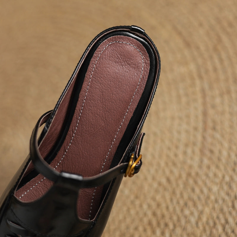 Elya | Mules en Cuir Véritable (presque épuisées)