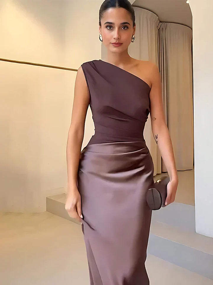 Robe Maxi avec Culpabilité en Satin