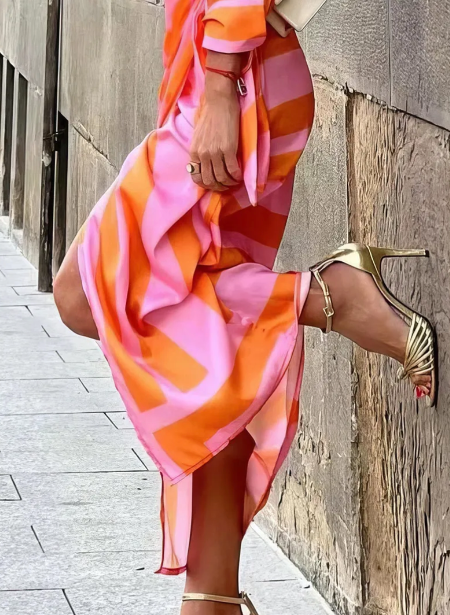 Elvina - Robe Enveloppante Imprimée