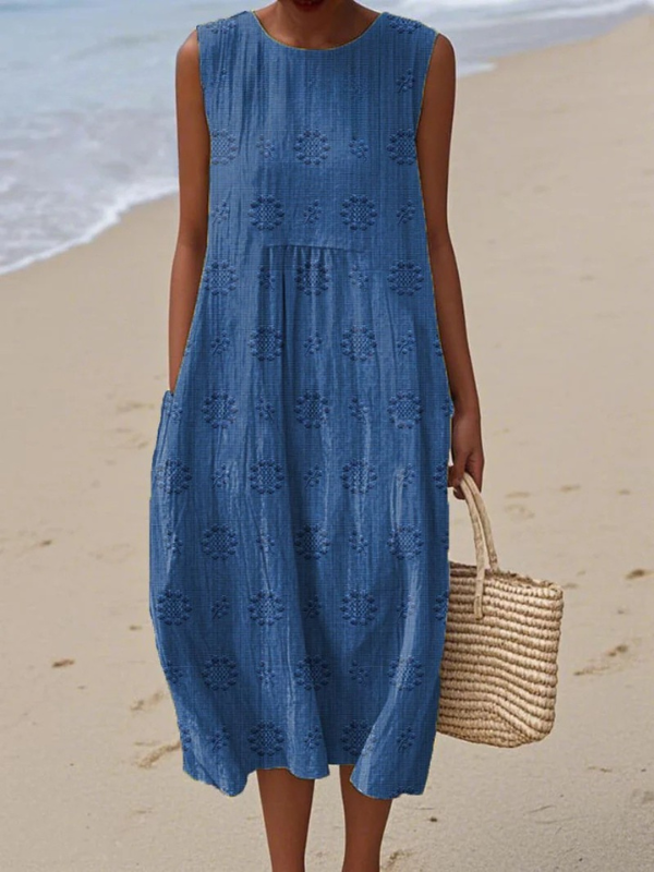 Rosa | Robe Midi brodée