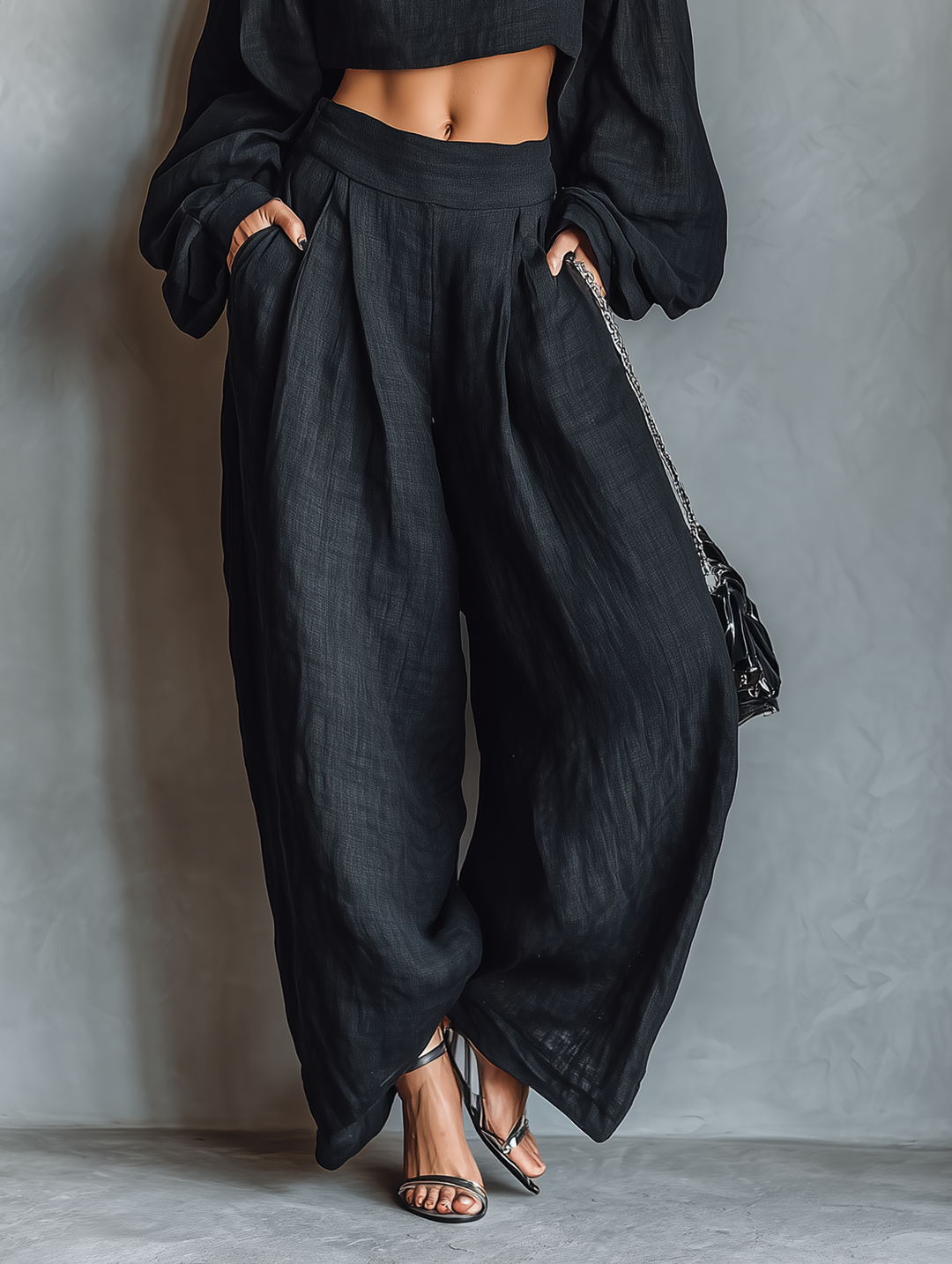Tess™ || Ensemble décolleté off-shoulder avec pantalon large