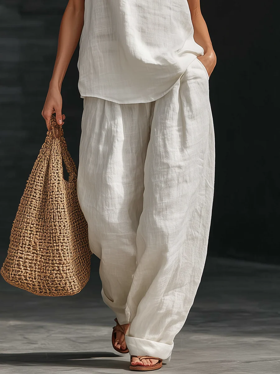 Zoë™ || Ensemble sans manches avec pantalon large