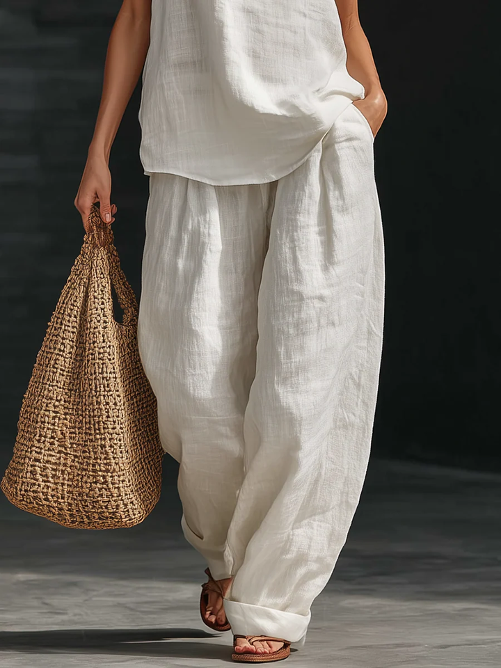 Zoë™ || Ensemble sans manches avec pantalon large
