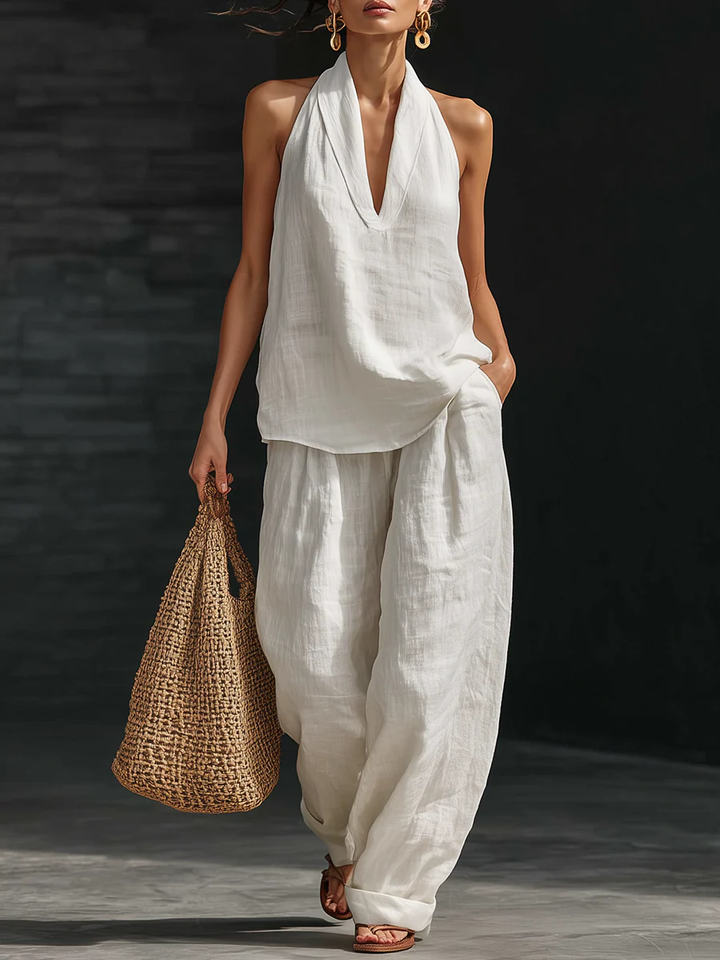 Zoë™ || Ensemble sans manches avec pantalon large