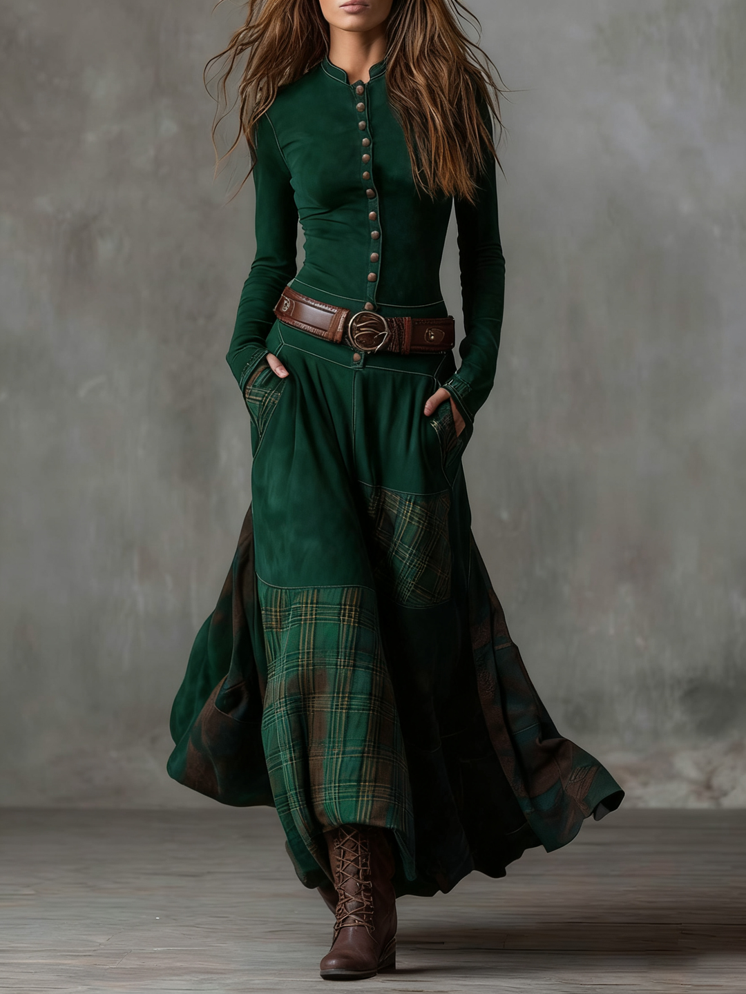 Lunori™ | Robe Maxi en Suède Michelle