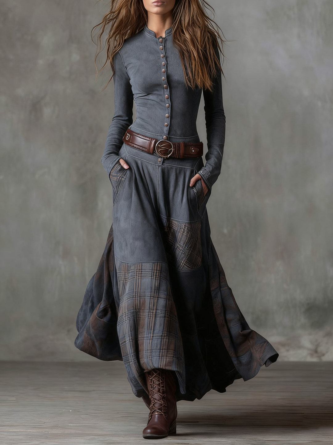 Lunori™ | Robe Maxi en Suède Michelle