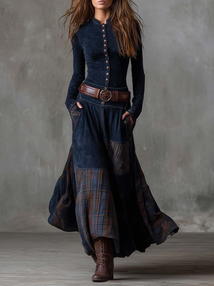Lunori™ | Robe Maxi en Suède Michelle