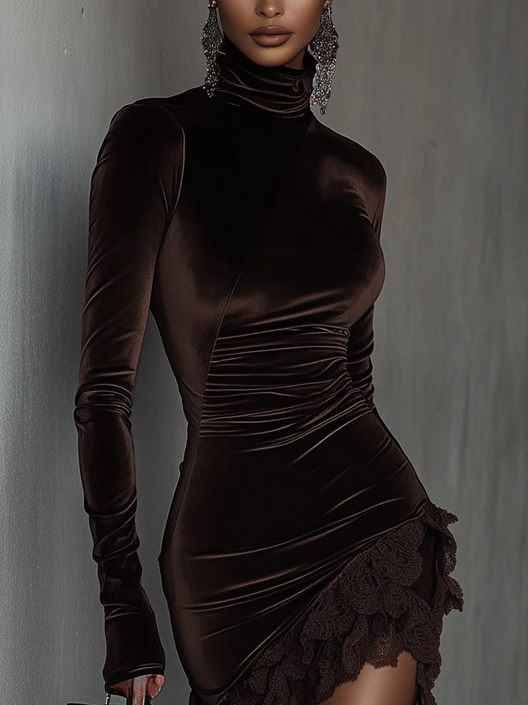 Lunori™ | Robe Mini en Velours Chiara