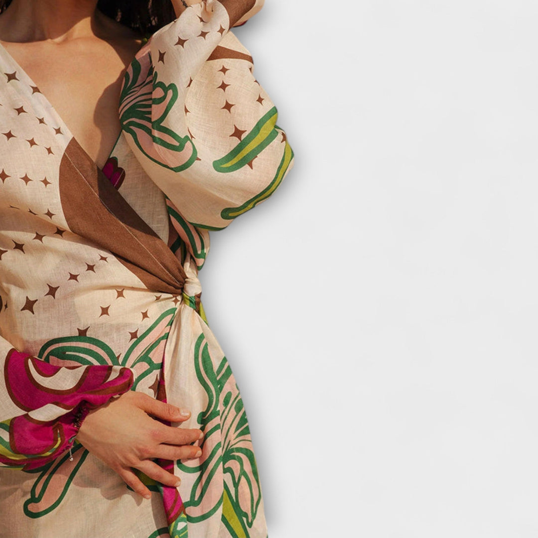 Tracey - Robe Maxi Tunique à Nœud