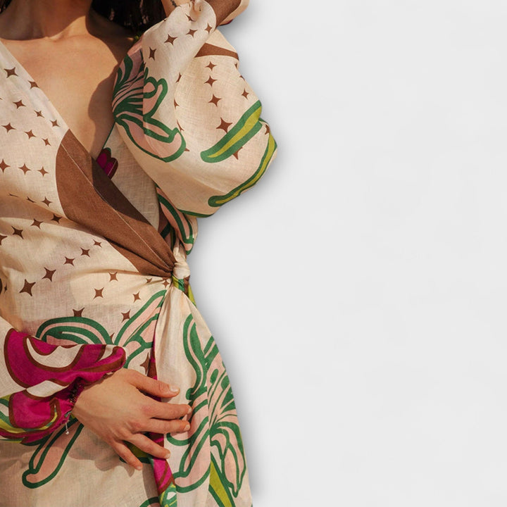 Tracey - Robe Maxi Tunique à Nœud