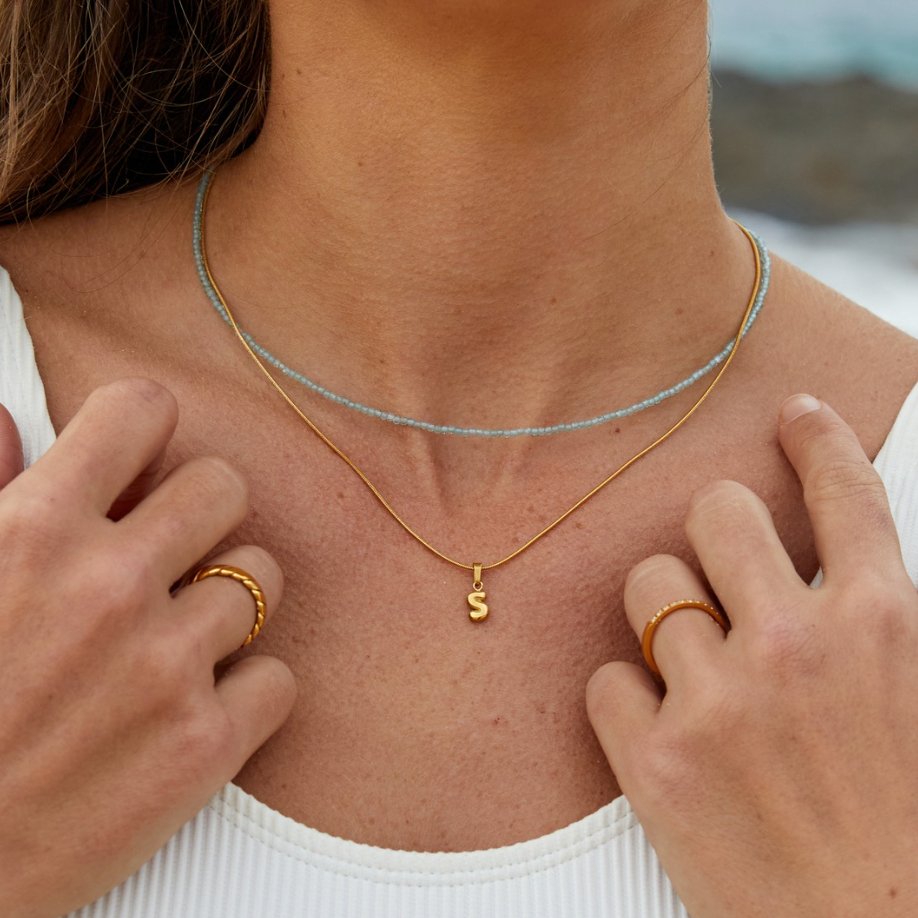 Collier Lettre Bubble Chic