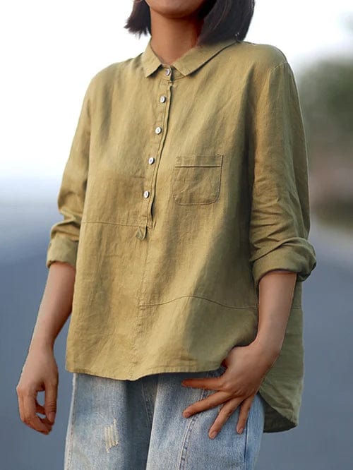Elvie | Blouse Élégante en Lin pour l'Été